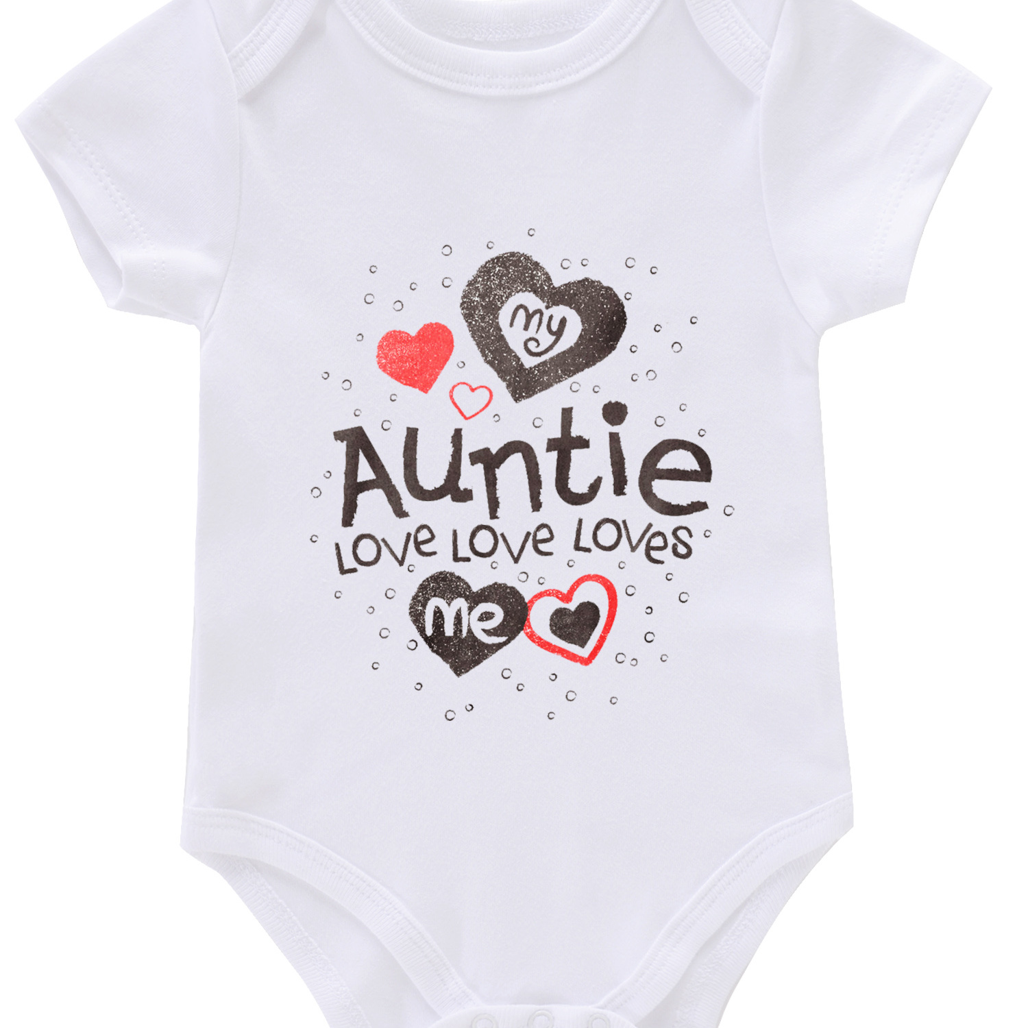 Newborn Infant Letter Graphic Romper Short Sleeve Crew Neck Bodysuit Onesies For Baby Girls And Boys Toddler Clothes