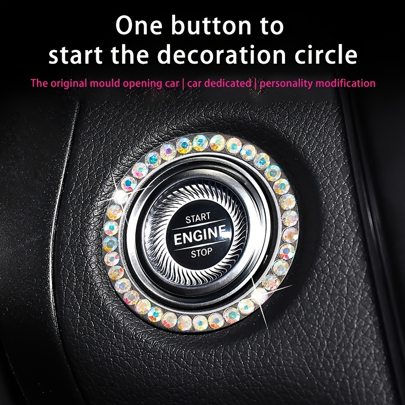 Car One Button Start Button Decorative Sticker Engine Stop - Temu