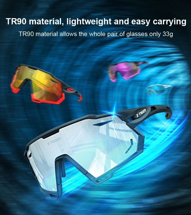 X-TIGER Gafas de ciclismo fotocromáticas para hombres y mujeres, gafas de  sol deportivas transparentes con protección UV para bicicleta de montaña