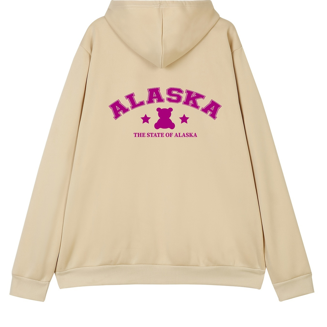 

Men's Plus Size "alaska" Plain Color Warm Fleece Full Zipper Hoodie, Loose Drawstring Hooded Sweatshirt Jacket With Pockets, Oversized Long Sleeve Clothing For Big And Tall Guys