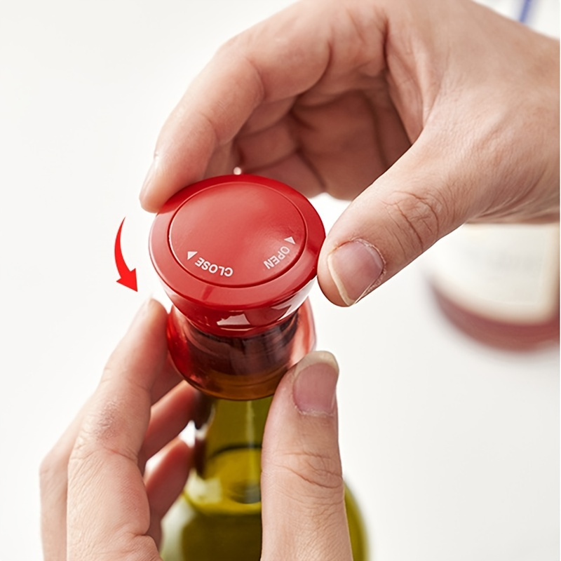1pc Rotating Vacuum Wine Stopper Household Non Leaking Wine Stopper