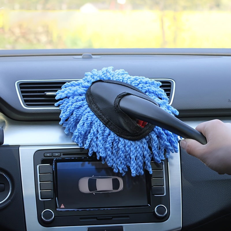 

Car Dust Removal Small Duster Wipe, Car Soft Brush Cleaning Brush Mini Bristle Brush Dust Removal Brush Nanofiber Car Interior Accessories