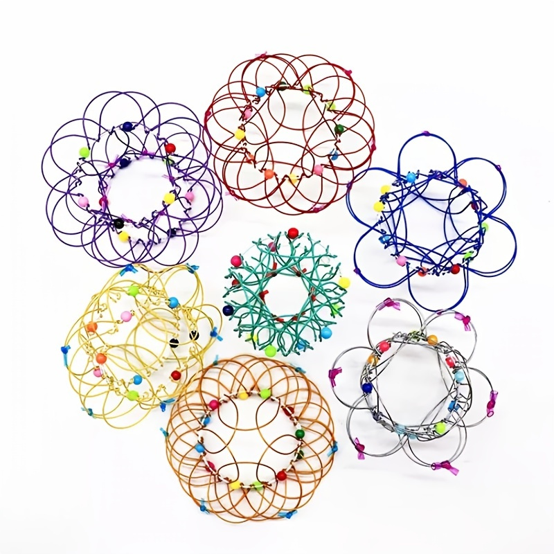 

Children's Mandala Toy, Variety Flower Basket, Adult Fidgety Toy, Children's Educational Steel Ring Fidget Sensory Toys