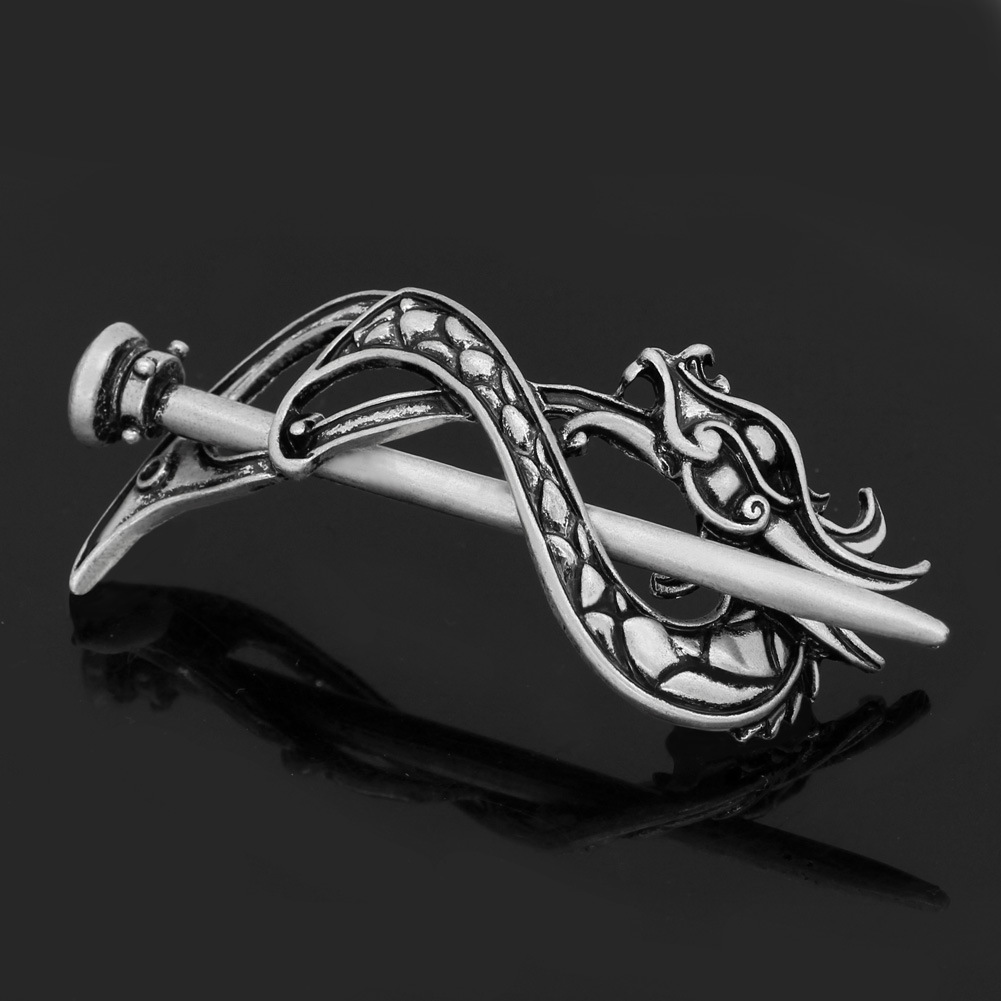 Celtic Knot Hair Accessories Norse Hair Pin Viking Hair Clip for Women  Longhair Decorat Stainless Steel Hair Chain Viking Hair Accessories Vintage  Celtics Knots Thistle and Thorns Hairpins Antique Silver Metal Stick