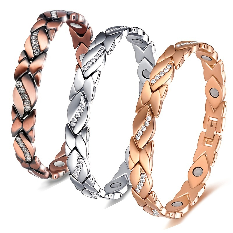 Fashion Copper Bracelets For Men, Magnetic, Copper Crystal Bracelets