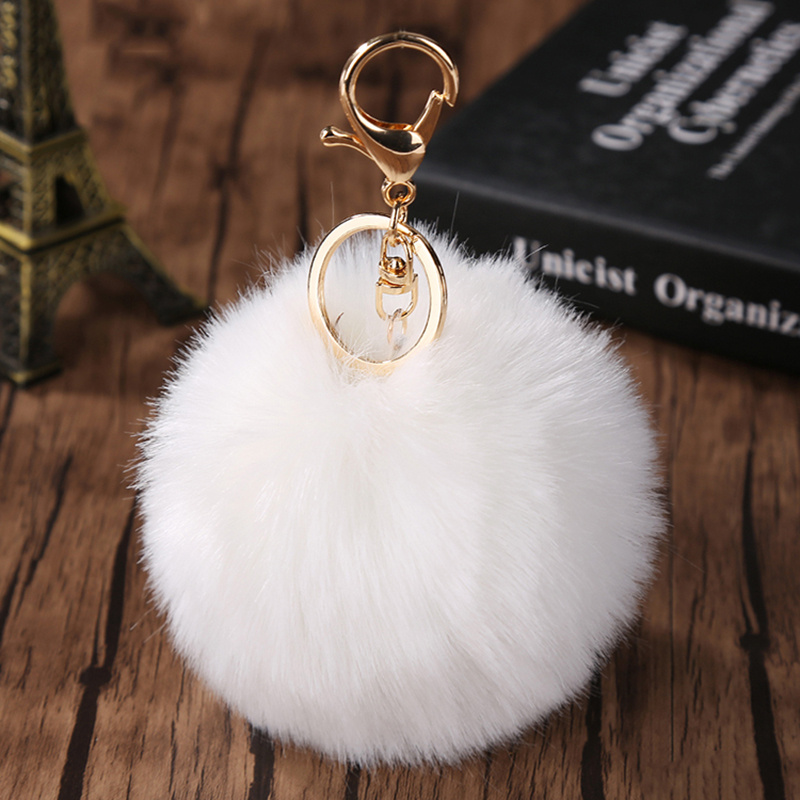 Soft Pom Pom Keychain Plush Ball Cute Colorful Bag Key Chain - Temu