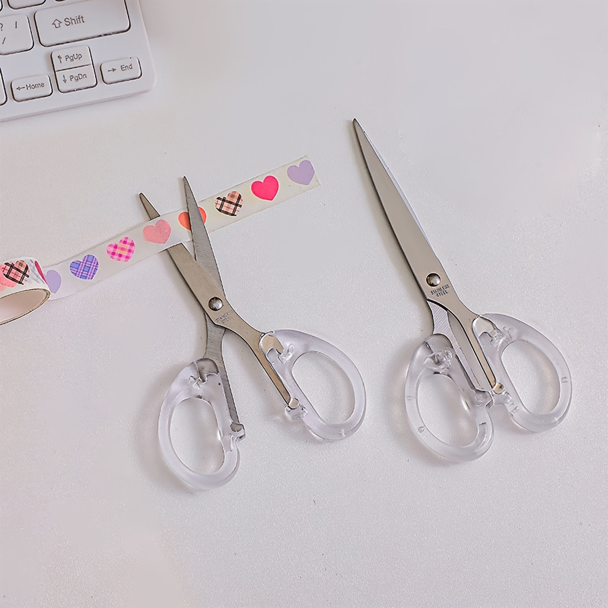 Large Medium Transparent Metal Simple Art Scissors Decoupage - Temu