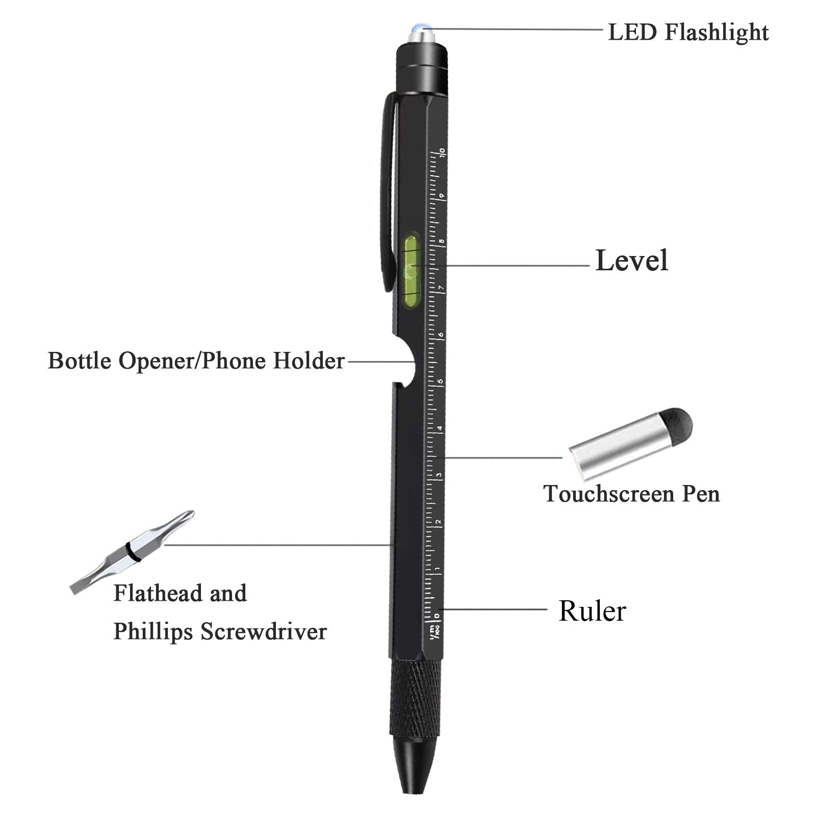 1 Multitool Pen With Horizontal Ruler Cool Gadgets For Men - Temu