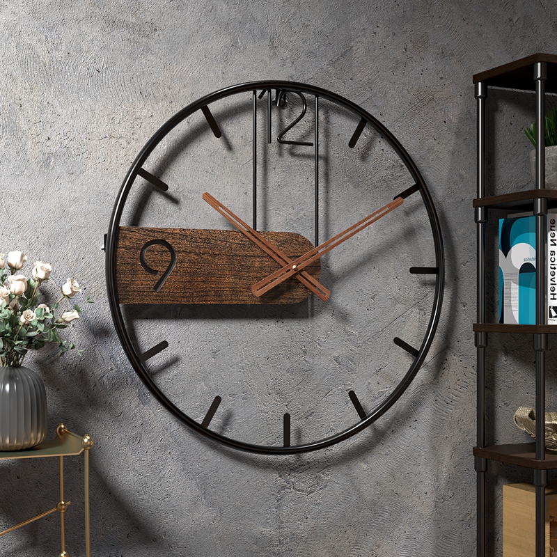 FLEBLE Relojes de pared grandes modernos para decoración de sala de estar,  relojes de pared grandes y silenciosos de cuarzo a pilas para dormitorio