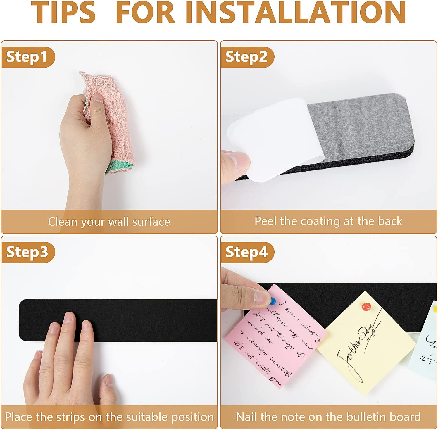 Felt Pin Strips Adhesive Bulletin Board 30 Pins Memo Temu