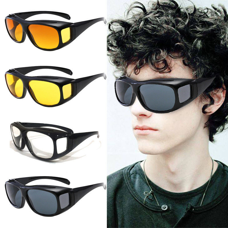 Mens Night Vision Goggles Dust Proof Cycling Glasses Multi Functional Cover Sunglasses  Wind Sand Proof Sunglasses Driving
