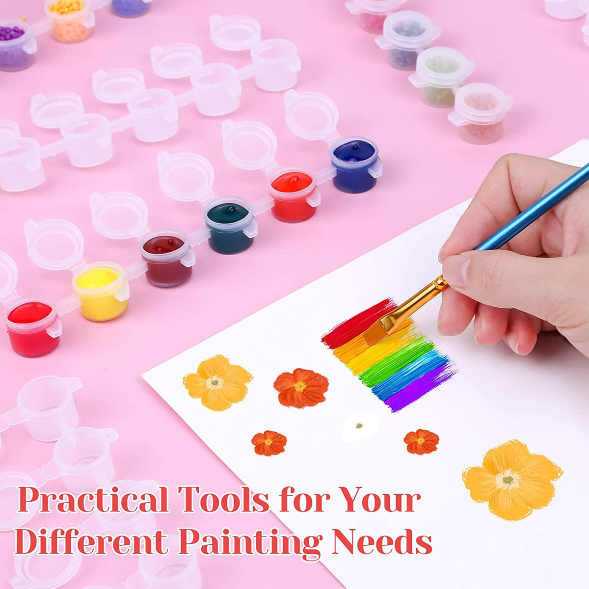 Paint Tray Palettes For Acrylic Paint Color Palette With Lid Temu