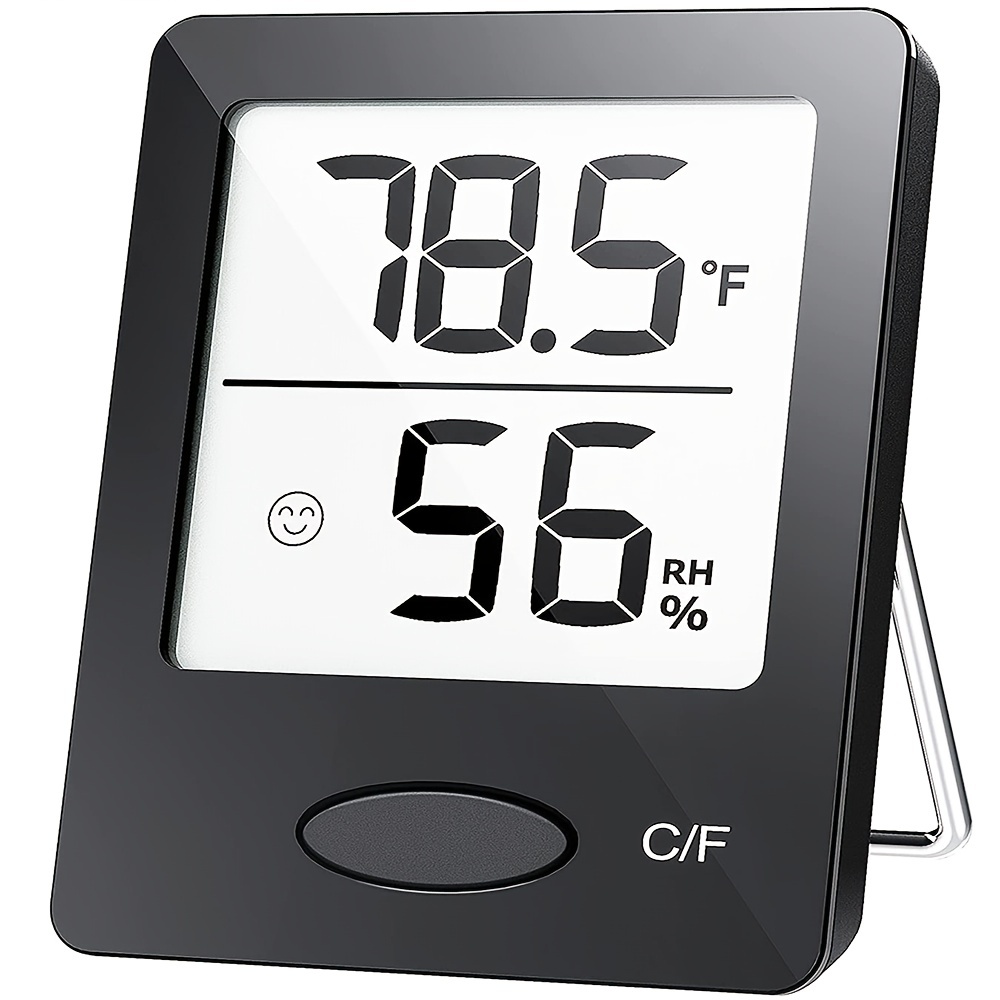 1pc Black Indoor/outdoor Thermometer