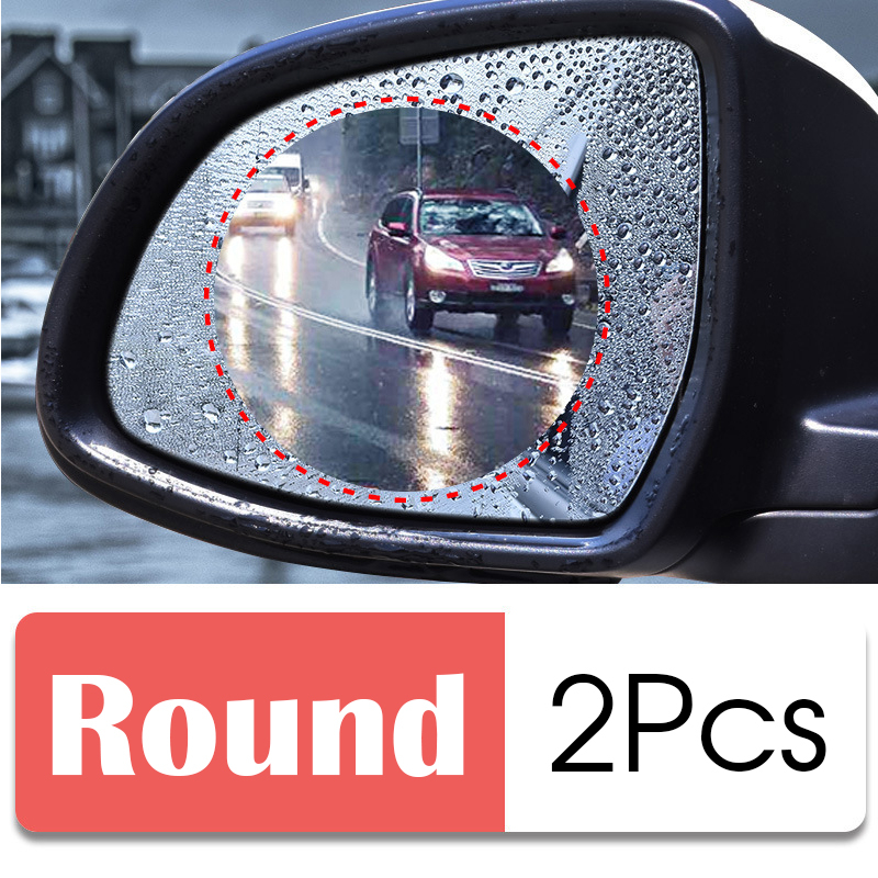 2Pcs Car Rainproof Film, Anti Fog Car Sticker Car Mirror Window Clear Film  Rain Proof Waterproof Film Auto Sticker Accessories