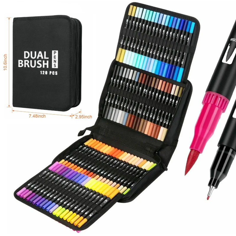 8 /12 Colors 40/120PCS/Set Double Line Outline Pen Metallic Color  Highlighter Magic Marker Pen for Art Painting Writing Supplies - AliExpress