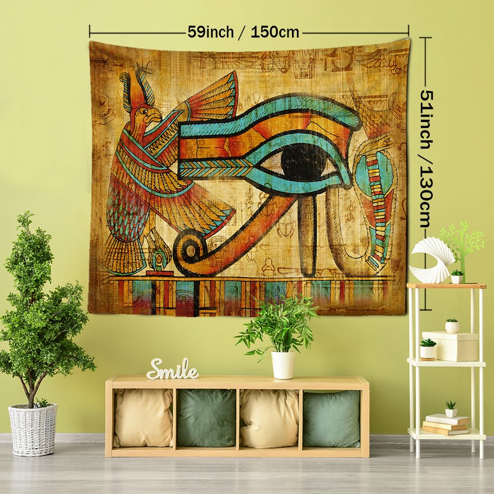 Egyptian Eyes Birds Tapestry Wall Hanging Temu