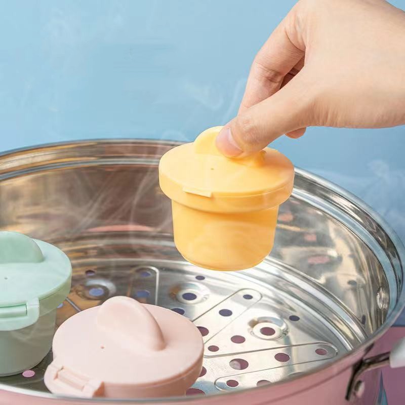 4pcs non stick silicone mini boiled egg mold cups     tools food contact safe breakfast egg soup molds details 2