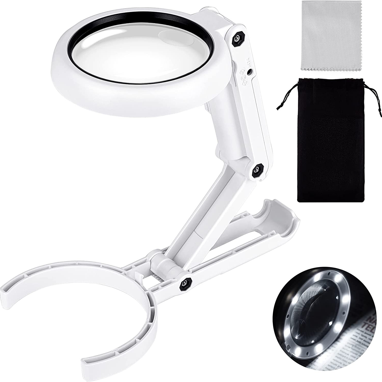 Magnifying Glass Light Handheld Folding Magnifying Glass 8 - Temu