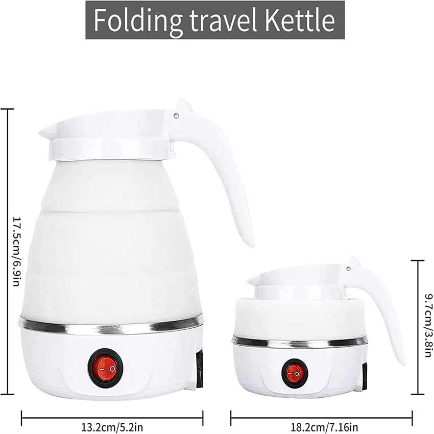 Yesfashion Electric Kettle Foldable Silicone Portable Water Kettle 1l Mini  Small Water Boiler Camping Kettle 