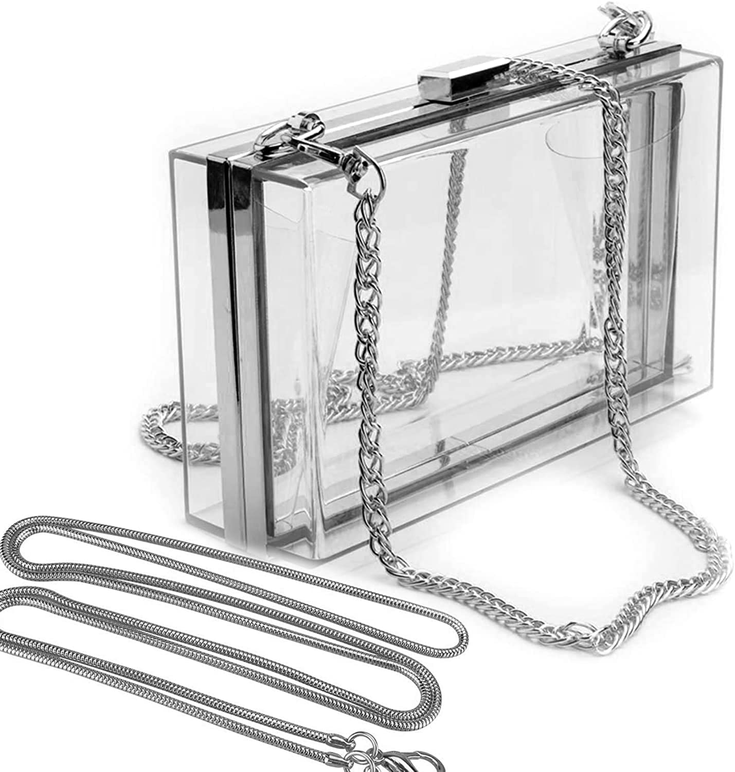Mini Acrylic Transparent Handbag Square Box Clutch Crossbody Bag With Chain  Strap For Party, Dancing, Wedding