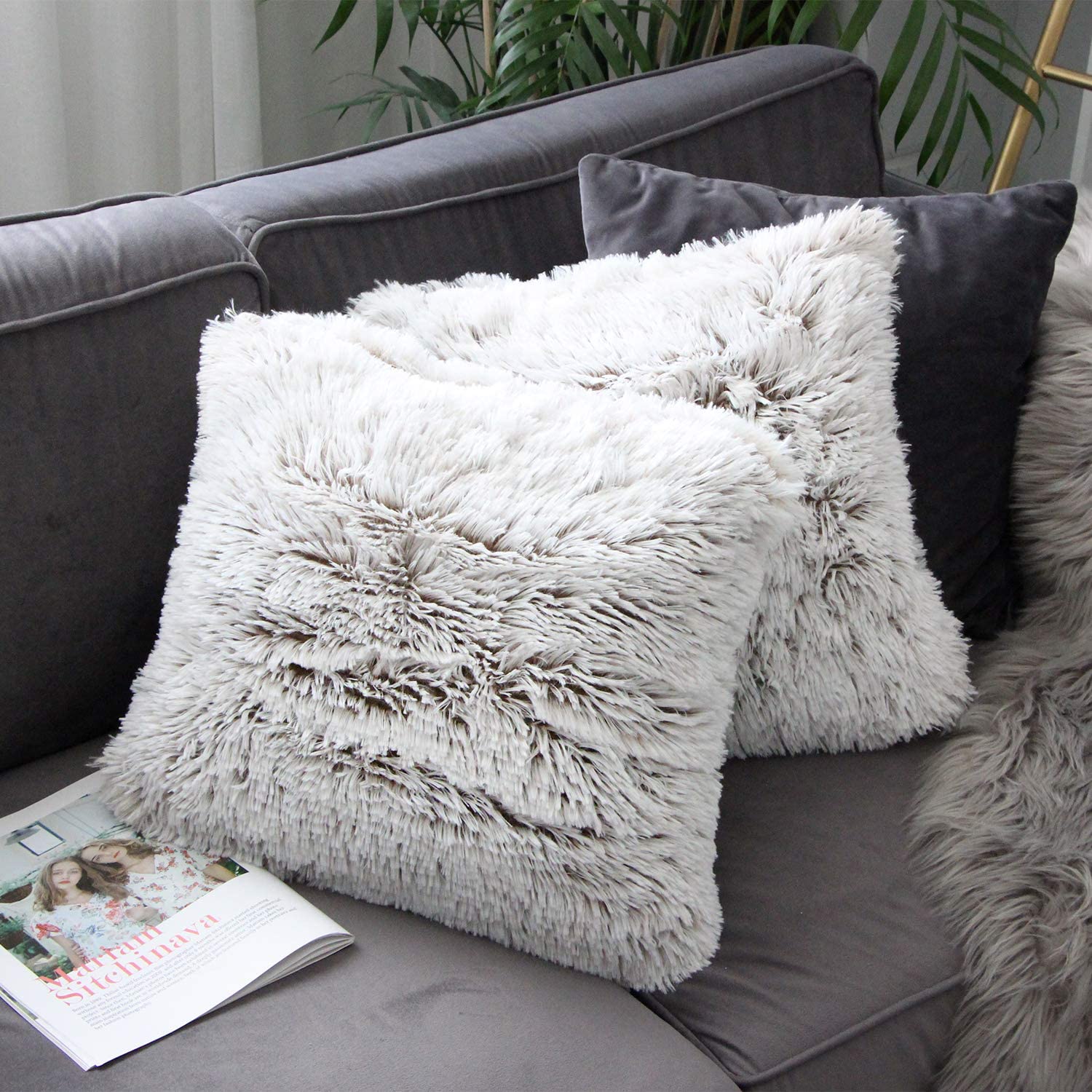 Decorative Pillow Covers New Luxury Series Faux Fur Throw - Temu Austria