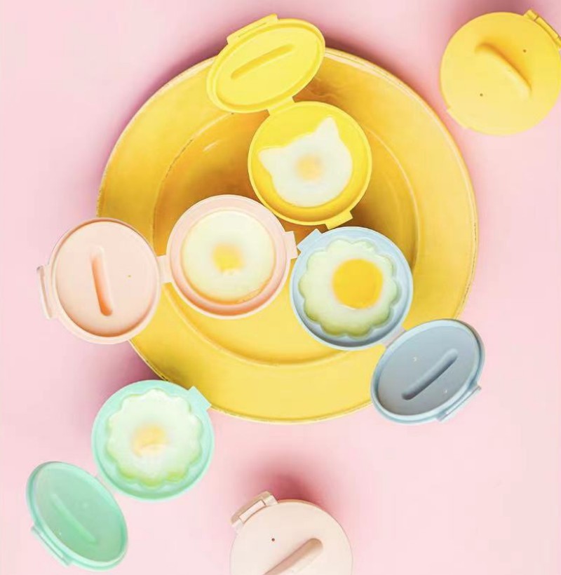 4pcs non stick silicone mini boiled egg mold cups     tools food contact safe breakfast egg soup molds details 5