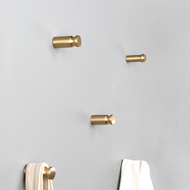 Wall Hooks With 5 Round Brushed Gold Brass Coat Hooks Wall Hooks