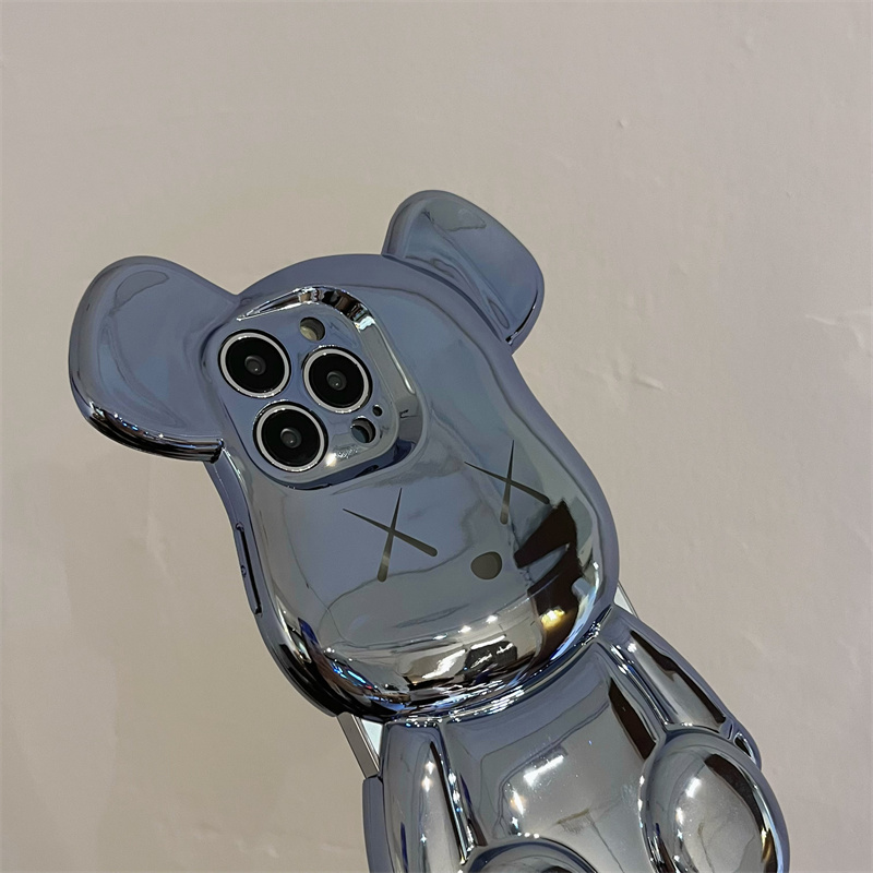 Lovely Big Bear Light Luxury Electroplating Phone Case