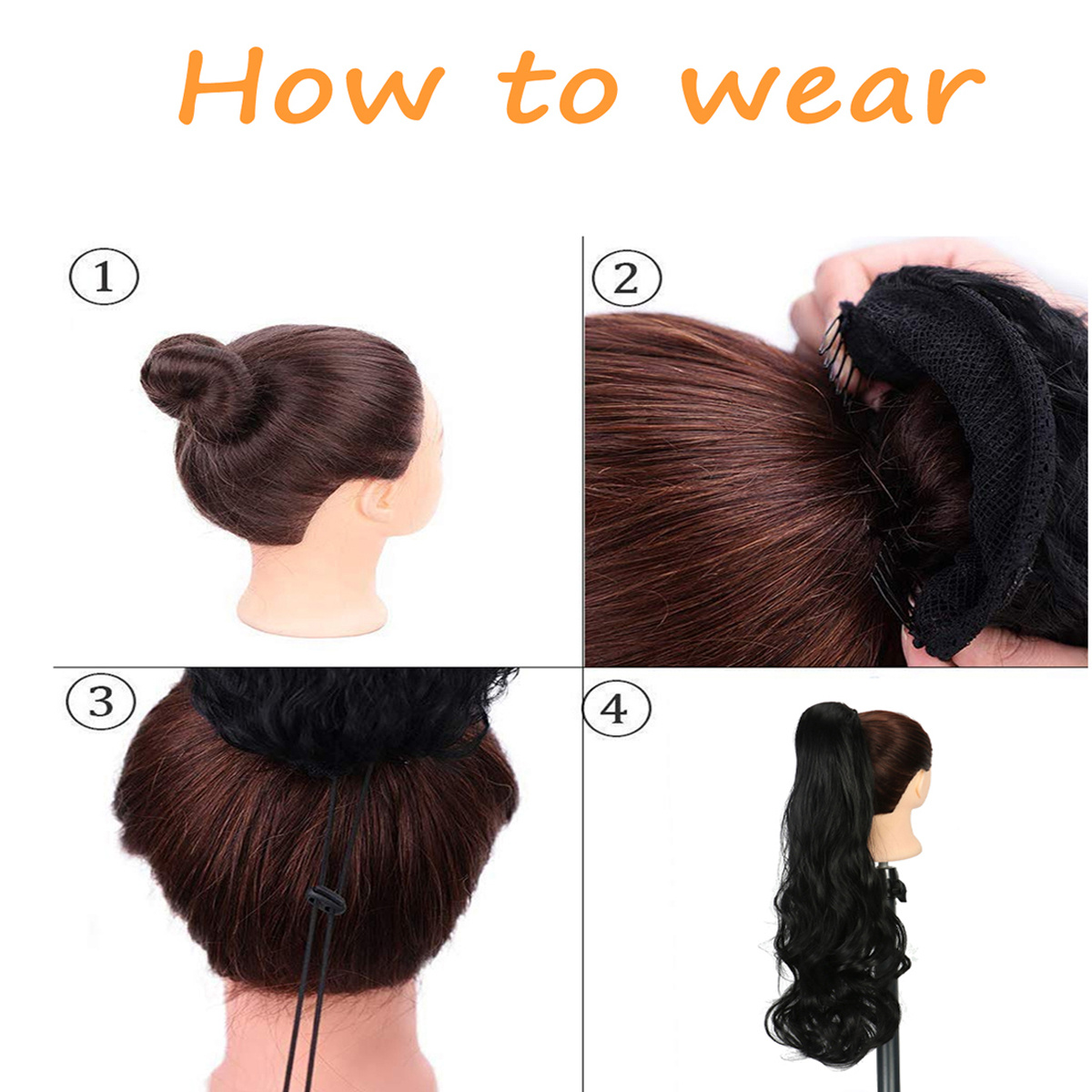 Ponytail Extensions Long Drawstring Ponytail Hairpieces - Temu