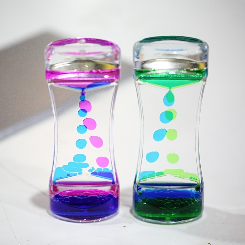 Liquid Motion Bubbler Timer: * & Calming Visuals - Colorful Oil Hourglass  Sensory Toy