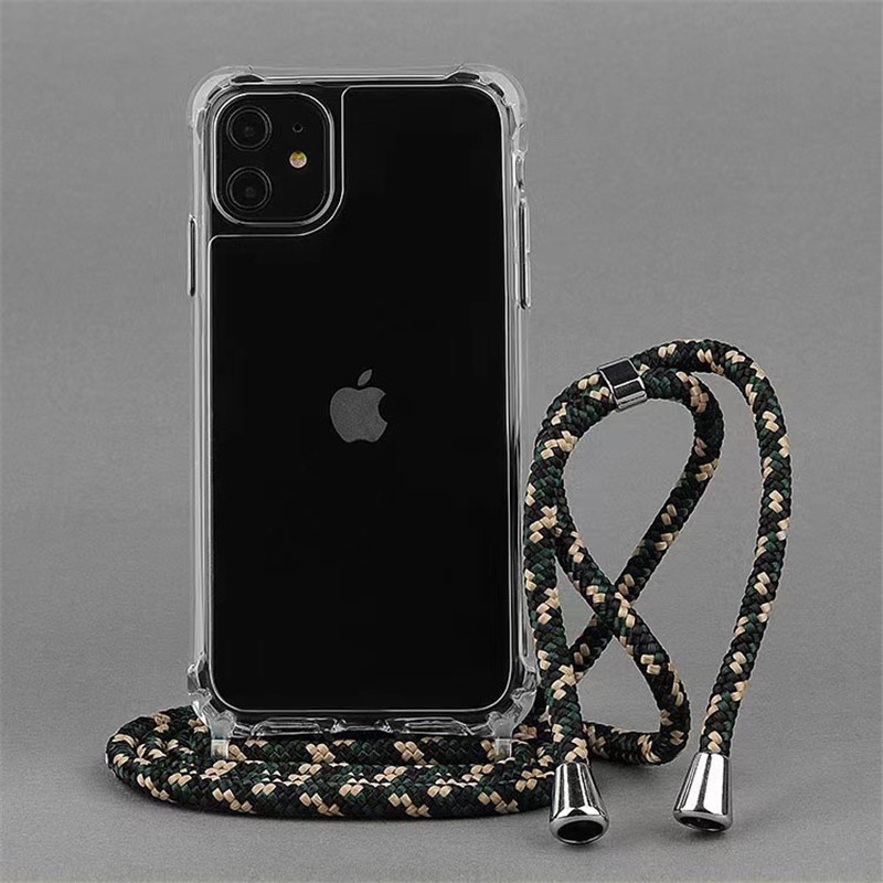 LMEIL Crossbody Leather Lanyard Electroplate Rhomboid Phone Case for iPhone  11 12 13 14 Pro Max XR X XS 7 8 Plus Cover with Chain,C,for iPhone 11 Pro