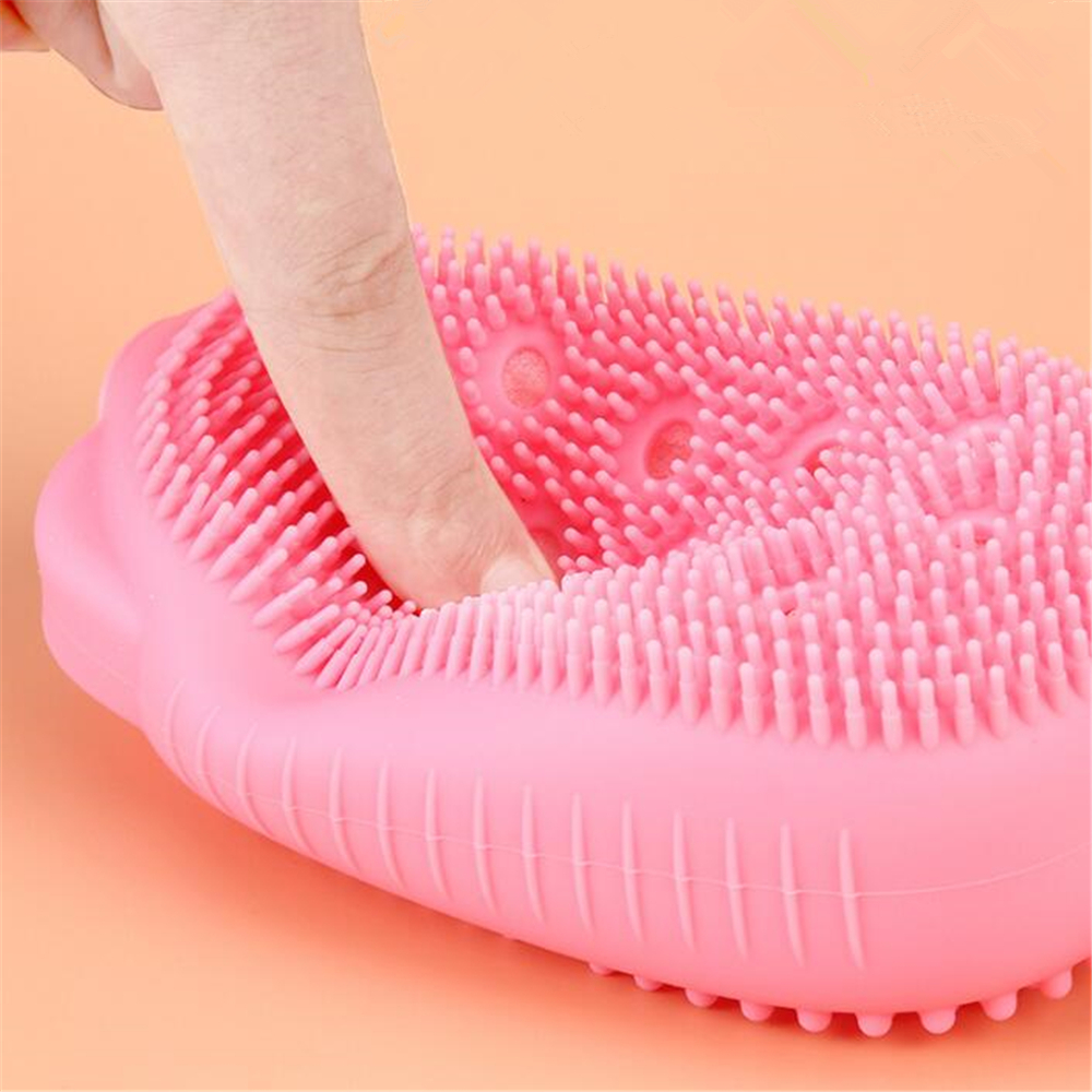 Silicone Body Scrubber Shower Exfoliator Scrub Sponge Bubble Bath