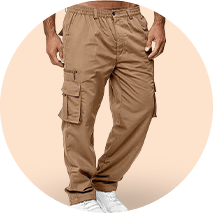 Cotton Solid Men Tan Cargo Pants, Regular Fit at Rs 450/piece in