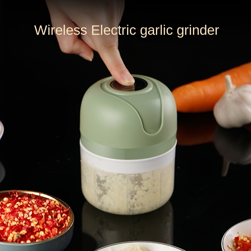 1pc 8.45oz Garlic Mashers Meat Grinder Cooking Blender Mini Children's  Supplement Machine Rechargeable Kitchen Tools.