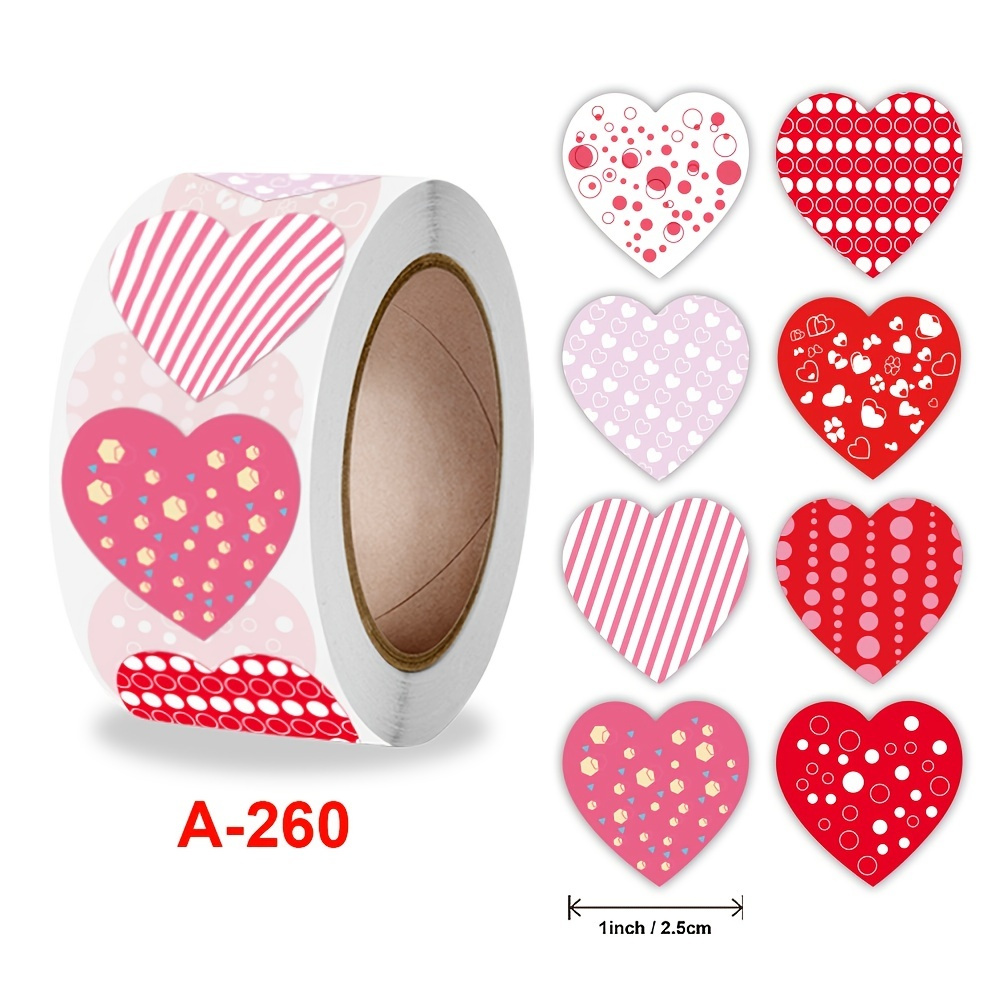 500 PCS Stickers For Kids, Valentines Day Stickers Love Decorative Red Heart  Stickers Labels For Teachers Classrooms Accessories Cards Envelopes Boxes