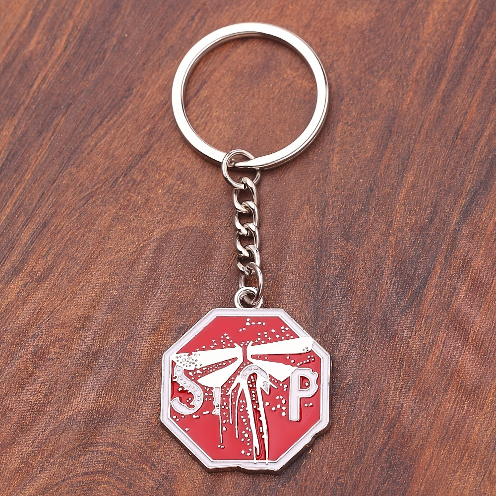 

1pc Red Stop Sign Keyring