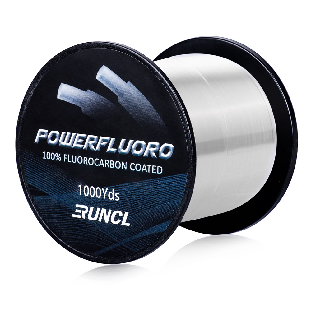 Invisible Power Fluoro Fishing Line - 100% Fluorocarbon Coated for Extra  Sensitivity, Abrasion & UV Resistance - Faster Sinking & Stronger Fishing  Lea