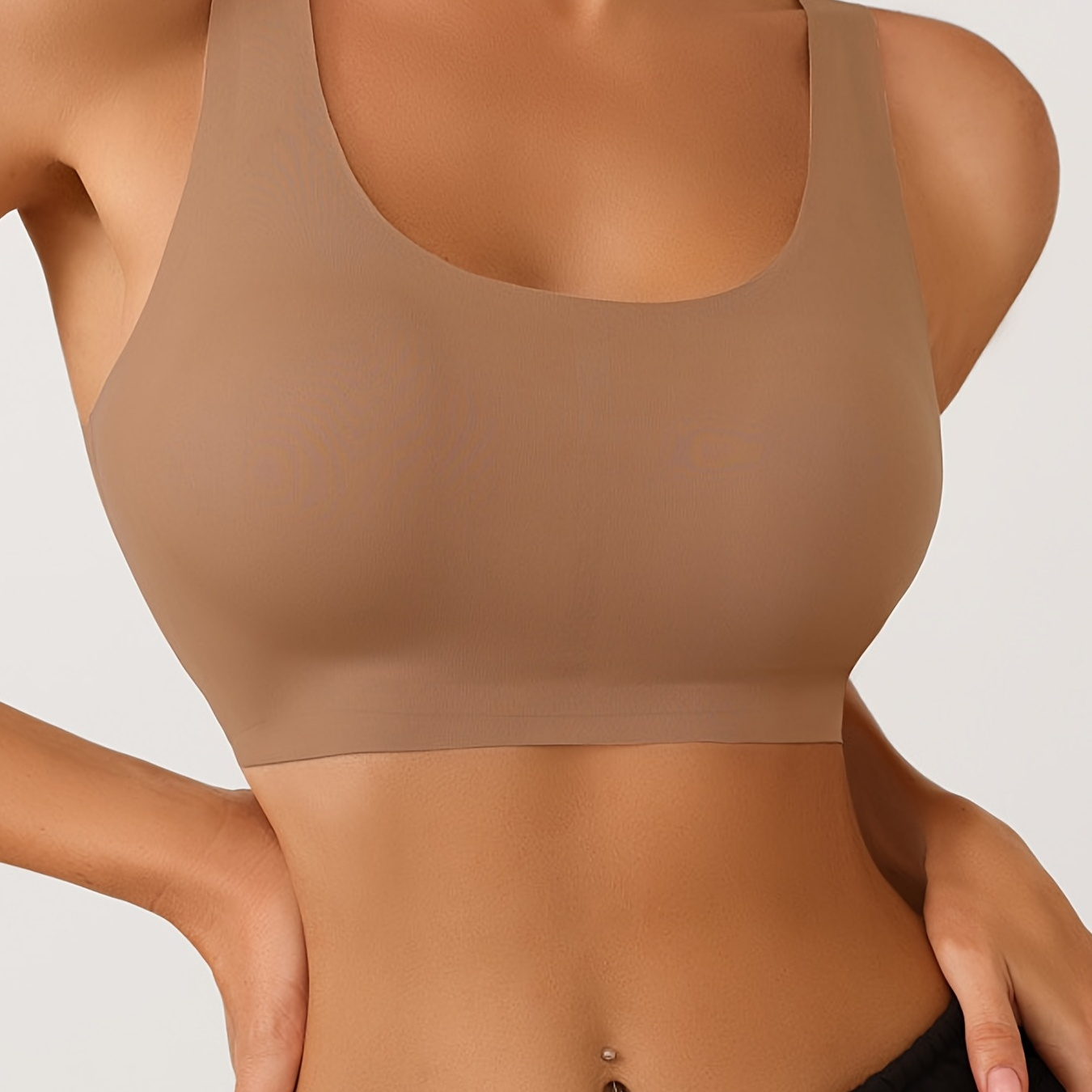 Seamless Push Up Bra Soft Comfy Wireless Sports Bra With Removable Pads
