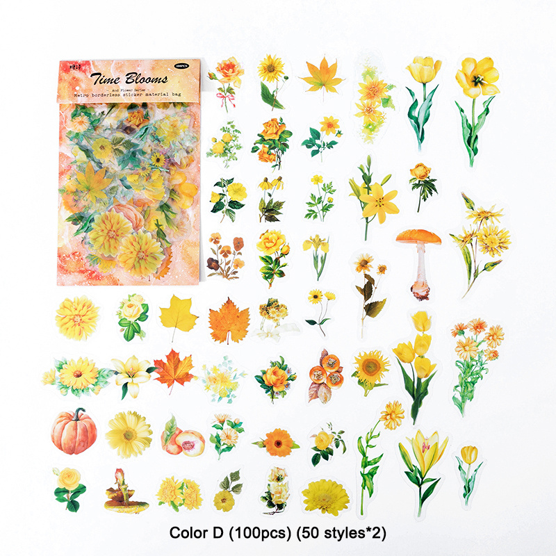 160pcs Flower Stickers for Journaling, Transparent Vintage Floral Stickers  Plant Floral Stickers for Scrapbooking Clear Flower Decals DIY Crafting