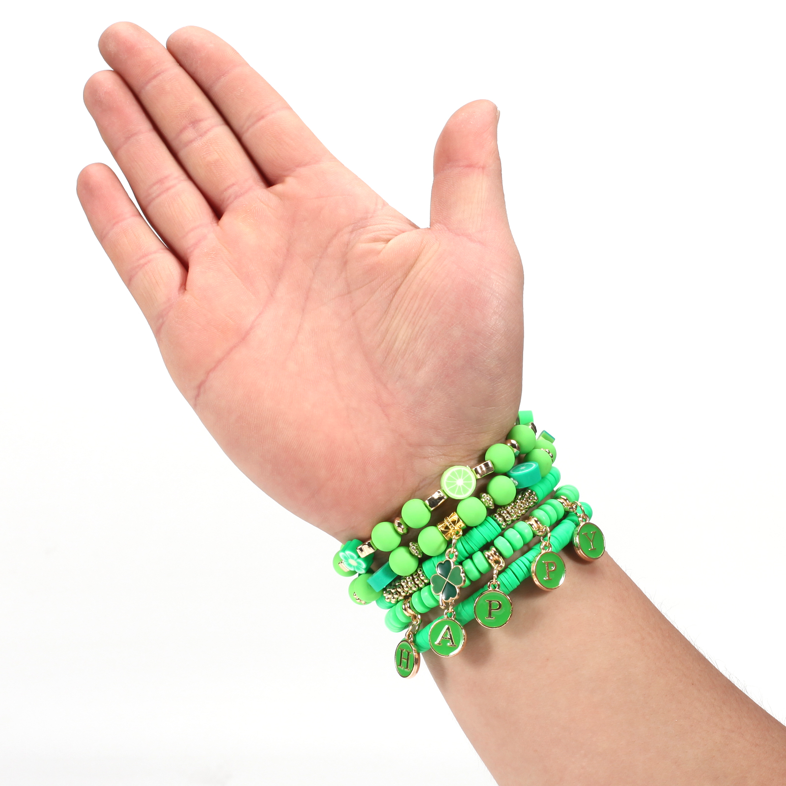 St. Patrick's Day Bracelet Four Leaf Clover Shape Pendant Hand Jewelry  Decor For Women - Temu