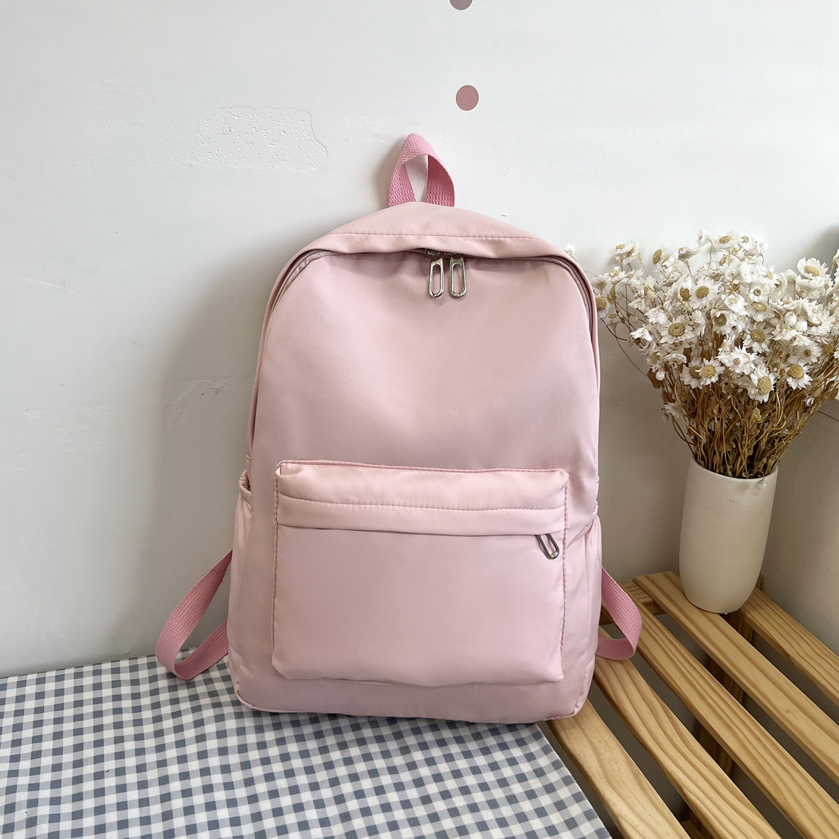 Light pink 2025 backpack for school