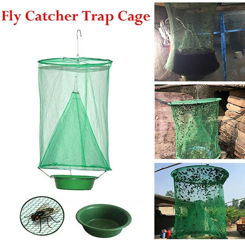 FlapTrap Reusable Fly Trap - The Ranch Outdoor Fly Trap Killer Bug Cage Net  Perfect For Horses - Vysta Home