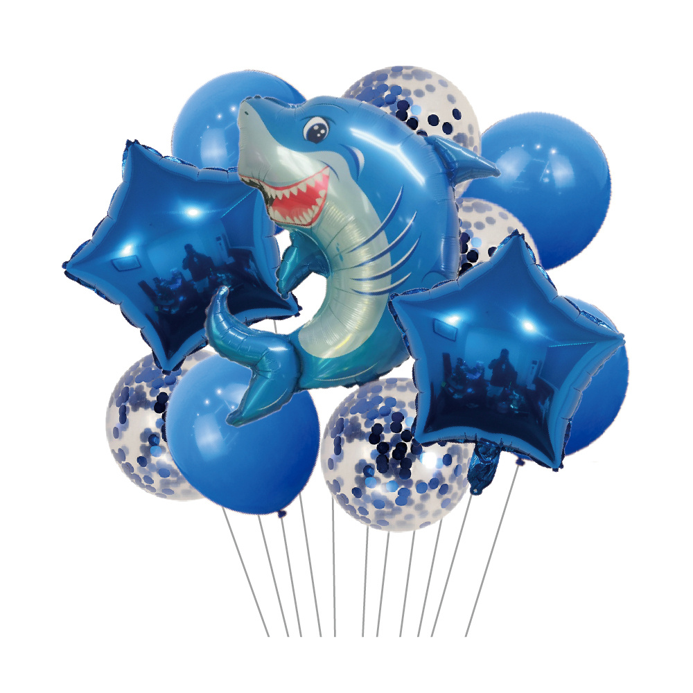 NUOBESTY 20pcs Whale Balloons Animal Latex Balloons Ocean Cartoon Animals  Latex Balloons for Kids Birthday Baby Shower Party Favors