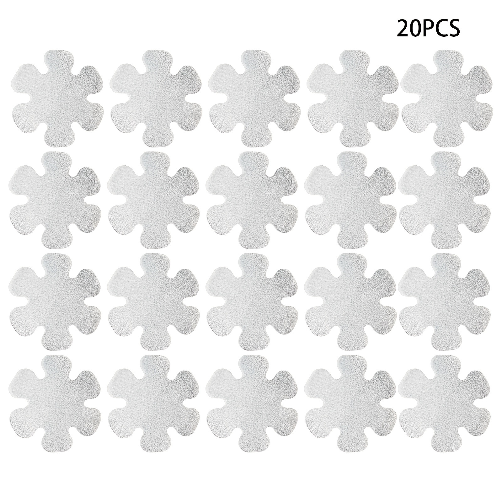 

20pcs Snowflake Shape Non-slip Adhesive Safety Sticker For Bathtub, Lychee Pattern Non-slip Stickers, Adhesive Decals For Bath Tub Shower Stairs Ladders Boats, Bathroom Accessories