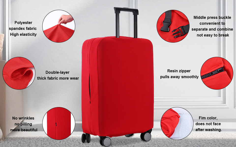 Housses de valise Housse de voyage CHEHONG en polyester résistant à l'eau  pour bagages turbulent océan lavable et résist 121767