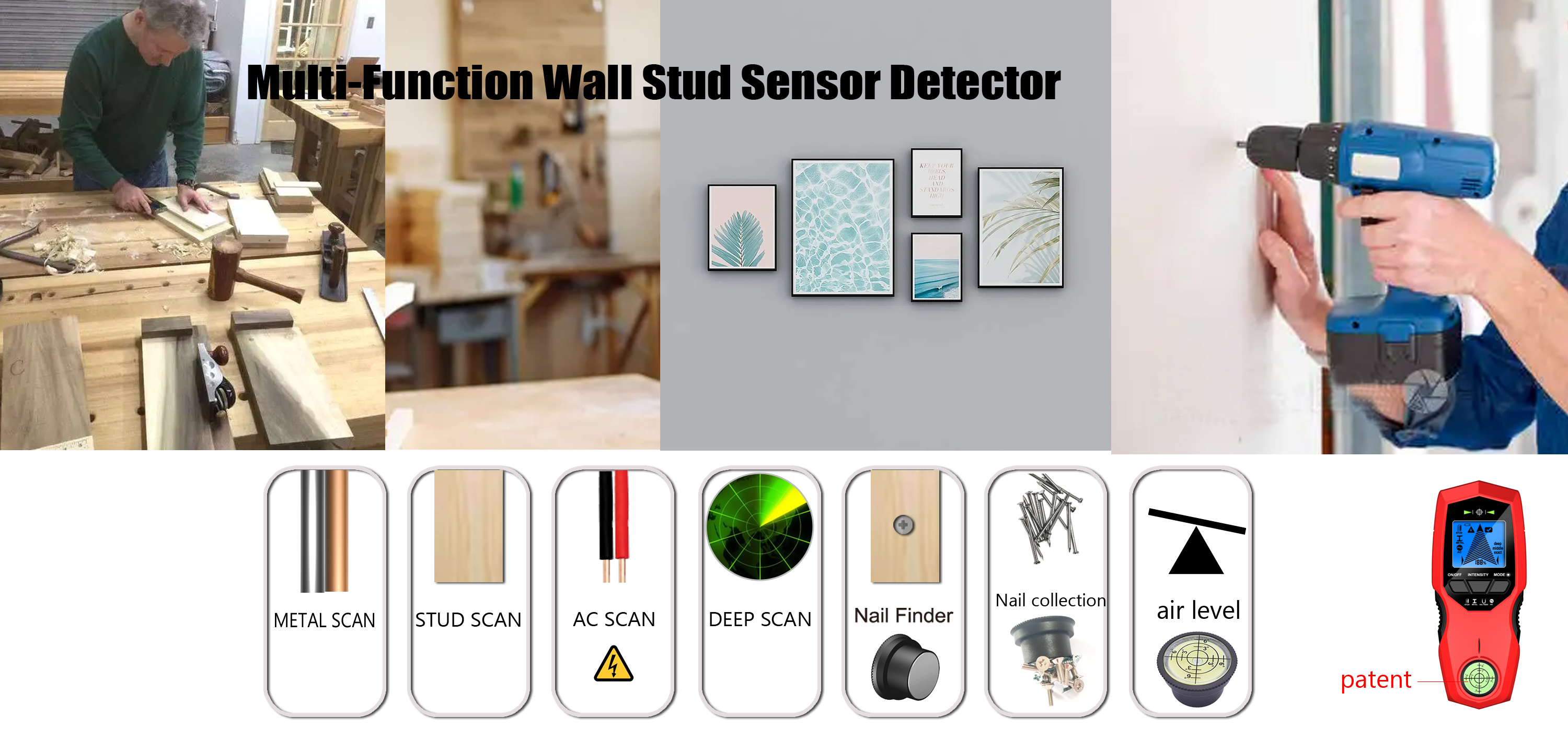 ORFOFE nail finder stud sensor scanner wall wire detector stud