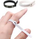 1 PC Ring Sizer, Ring Sizer Measuring Tool, Reusable Plastic Finger Size Measuring Tape, Clear And Accurate Jewelry Sizing Making Tool 1-17 USA Rings Sizer