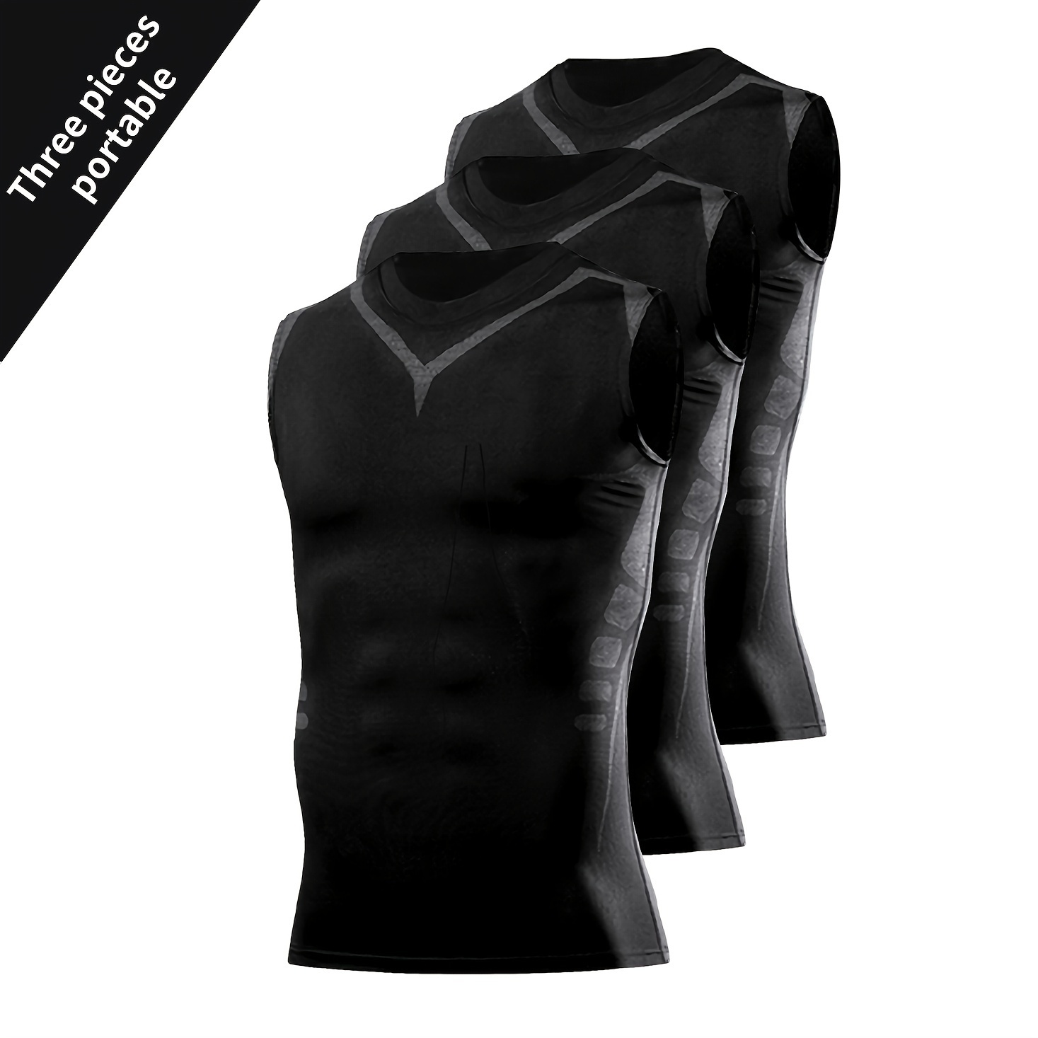 

3pcs Xinso Prince Men's Quick Dry Compression Sport Vest - Stay Cool And Comfortable During Workouts