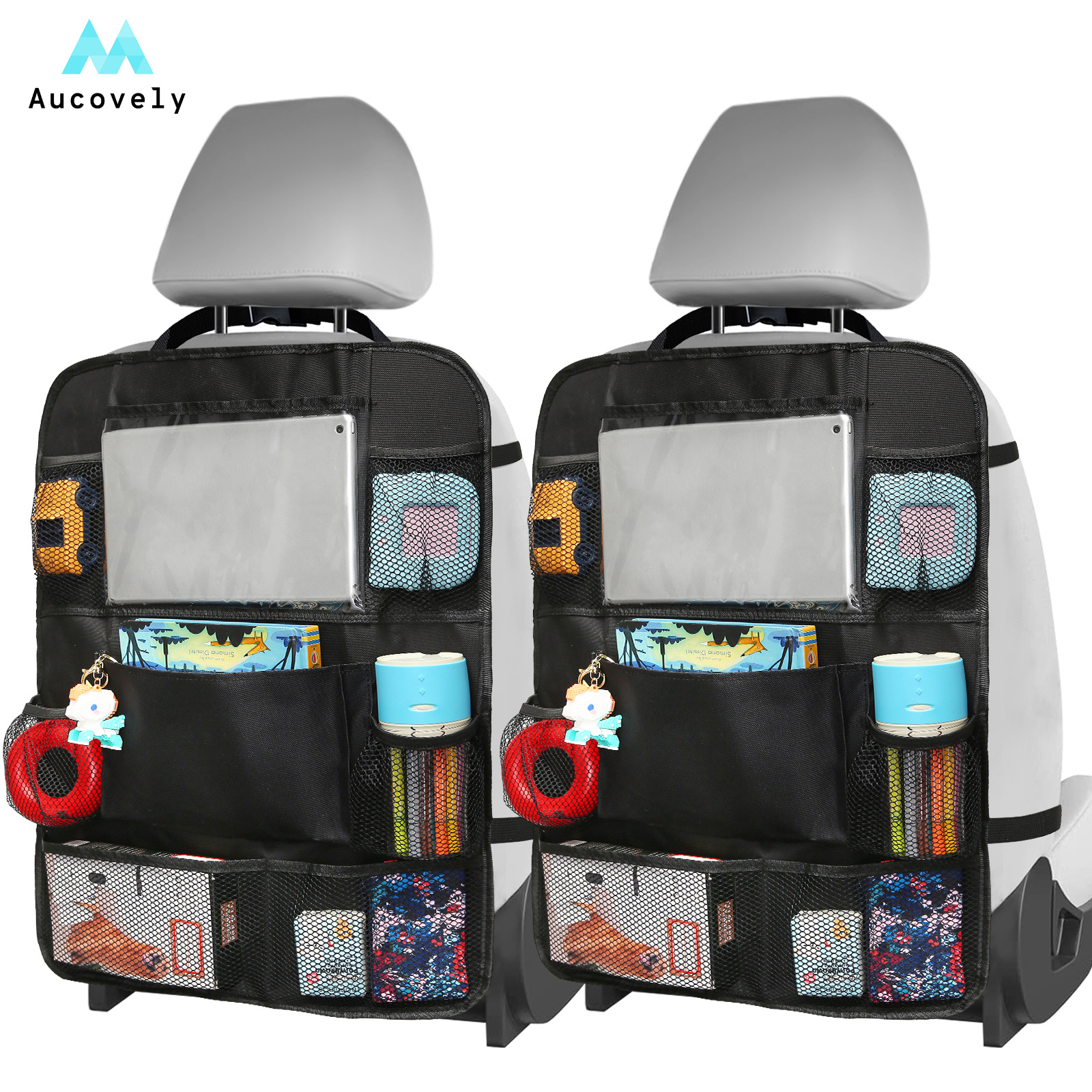 2Pcs Car Seat Organizer Backseat Storage Bag For Car, SUV, Minivan, Truck  Seats, Kick Mats Back Seat Protector For Kids Toddlers, Travel Accessories