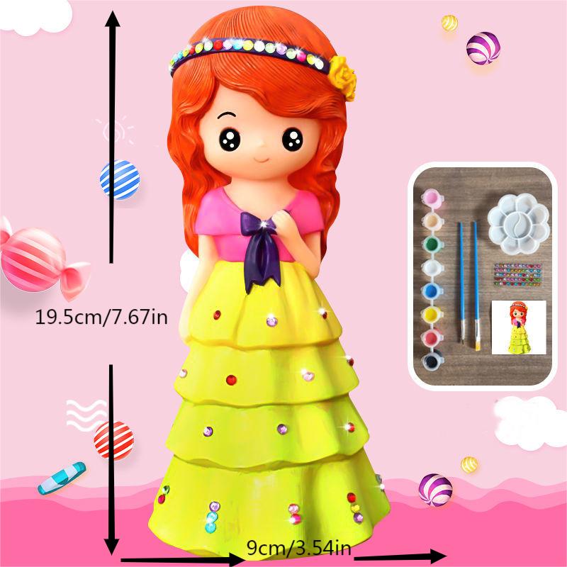 Little Girls Birthday Piggy Bank Family Doll - Temu